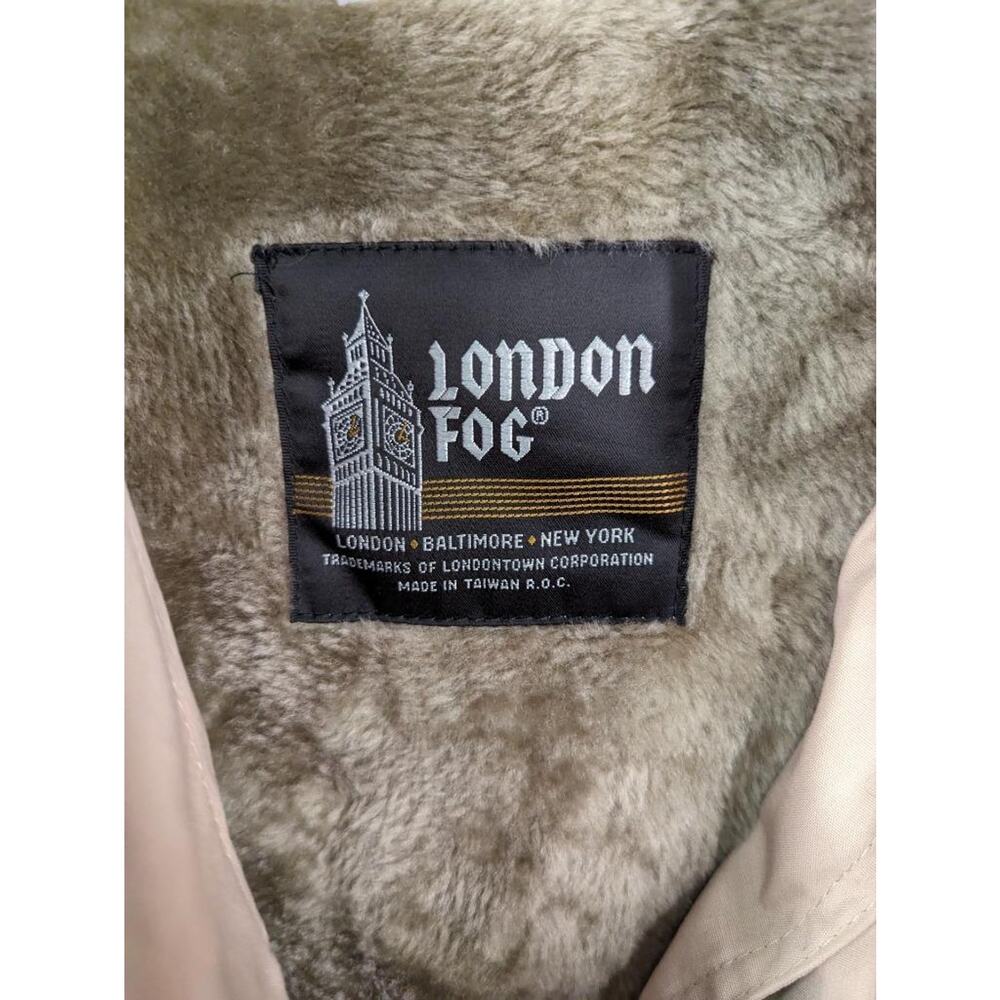 London Fog Lined Coat Jacket 12 Reg Beige Plush Removable Lining -T0124 - Picture 2 of 6